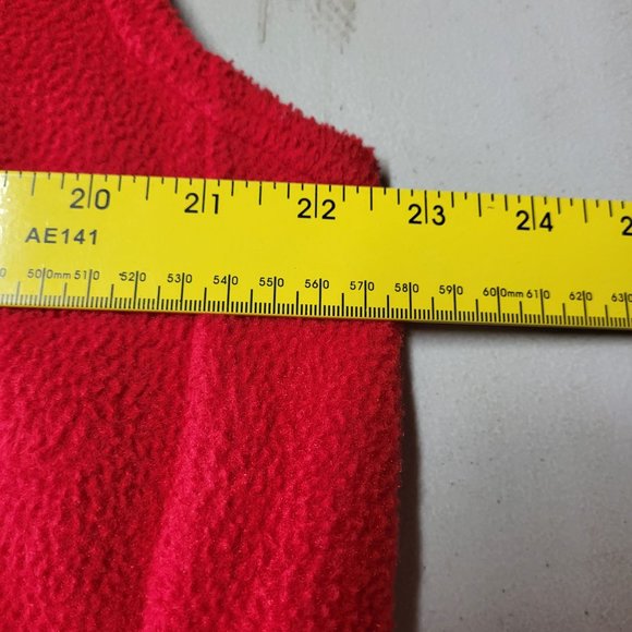 Vintage Russell Athletic Malden Mills Polar Fleece Vest Sweatshirt Large Red - Picture 9 of 11